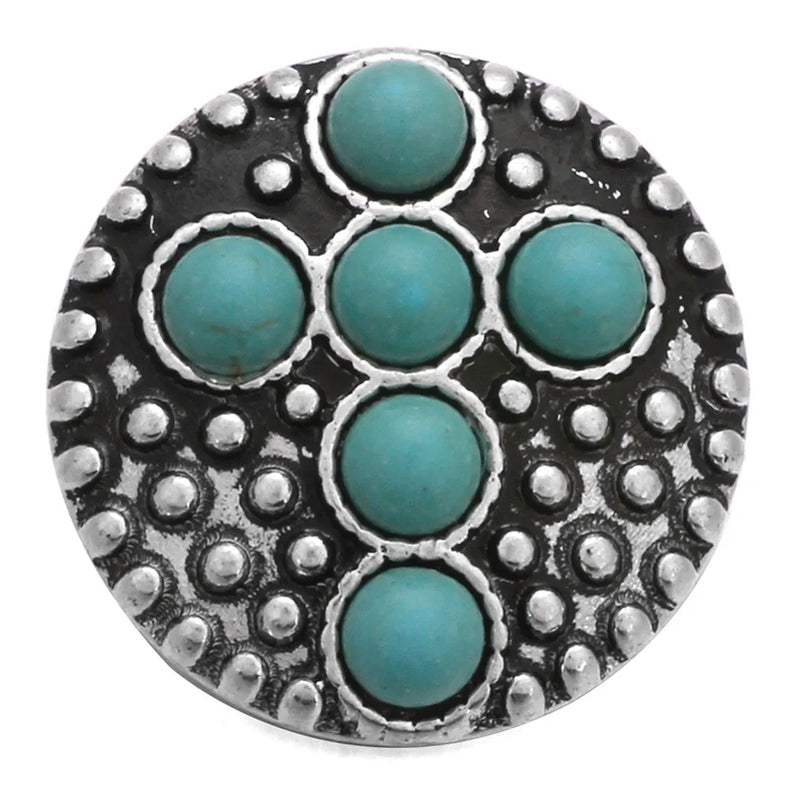 10pcs Green Stone Charm Cross 18mm Snap Buttons for Woman Snap Bracelet