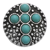10pcs Green Stone Charm Cross 18mm Snap Buttons for Woman Snap Bracelet
