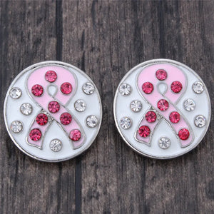 10pcs Snap Jewelry Oil Painting Ribbon Charms 18mm Snap Buttons for Woman