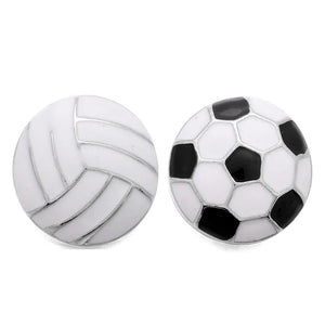10pcs Sports Snap Jewelry 18mm Volleyball Football Snap Buttons Accessory