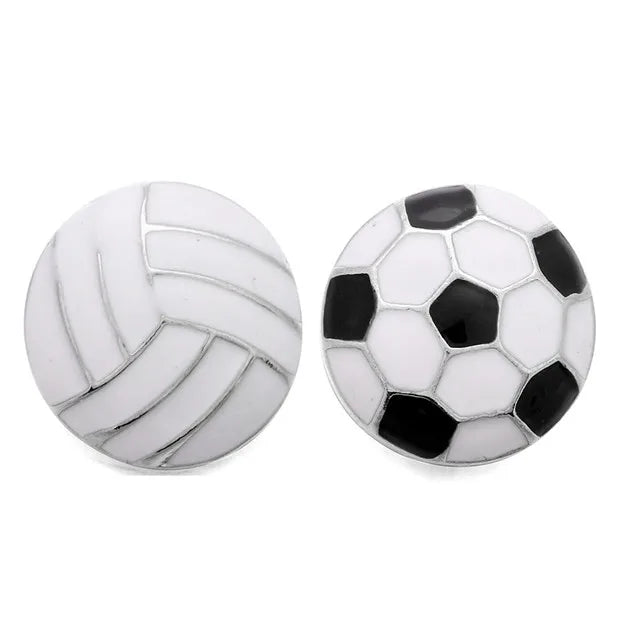 10pcs Sports Snap Jewelry 18mm Volleyball Football Snap Buttons Accessory