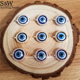 10pcs Turkish Eye CZ Charm, DIY Jewelry Inlay Eye Charms
