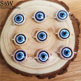 10pcs Turkish Eye CZ Charm, DIY Jewelry Inlay Eye Charms