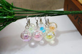 10pcs 20mm Glass Globe Soap Bubble Bottle Earring Hook Vial