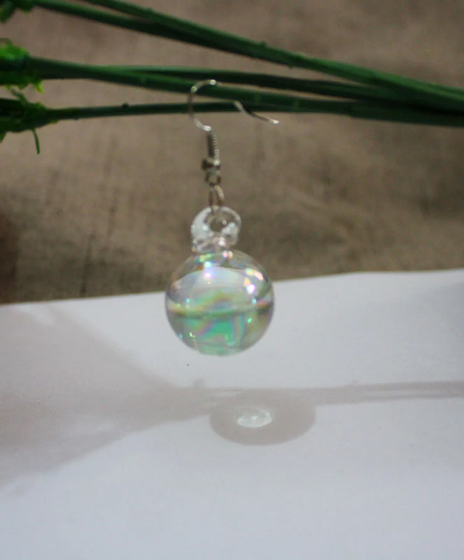 10pcs 20mm Glass Globe Soap Bubble Bottle Earring Hook Vial