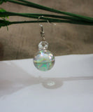 10pcs 20mm Glass Globe Soap Bubble Bottle Earring Hook Vial