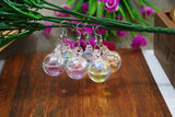 10pcs 20mm Glass Globe Soap Bubble Bottle Earring Hook Vial
