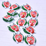 10pcs Owl Silver Crystal Rhinestone Earring Charms