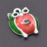 10pcs Owl Silver Crystal Rhinestone Earring Charms