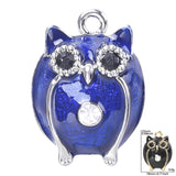10pcs Owl Silver Crystal Rhinestone Earring Charms