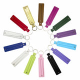 10pcs PU Leather Key Chain With 8mm Belt For Slide Charm Slide Letters