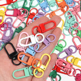 10pcs Paint Baking Keychains Key Chain Spring Buckle Shrimp Buckle