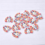 10pcs Peacock Silver Crystal Charms Jewelry Earring Making Findings