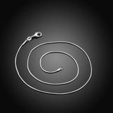 10pcs/lot 925 Sterling Silver Necklace Snake Chain 1MM 16-30inch Necklace