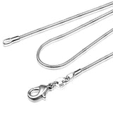 10pcs/lot 925 Sterling Silver Necklace Snake Chain 1MM 16-30inch Necklace