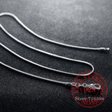 925 Silver Snake Chain Necklace 1mm 16-30in