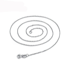 10pcs/lot 925 Silver Necklaces 1mm Link O Chain Long Necklace 16-24 inch Collier