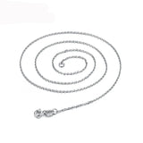10pcs/lot 925 Silver Necklaces 1mm Link O Chain Long Necklace 16-24 inch Collier