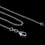 10pcs/lot 925 Silver Necklaces 1mm Link O Chain Long Necklace 16-24 inch Collier