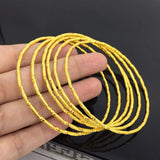 10pcs Pure Bangle Bracelet for Women Wedding Bridal Jewelry
