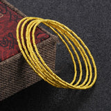 10pcs Pure Bangle Bracelet for Women Wedding Bridal Jewelry