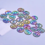 10pcs Evil Eye Stainless Steel Necklace Heart Pendant DIY Jewelry Making