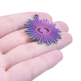 10pcs Evil Eye Stainless Steel Necklace Heart Pendant DIY Jewelry Making