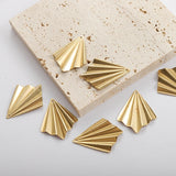10pcs Raw Brass Leaf Charms Pendant For DIY Earrings