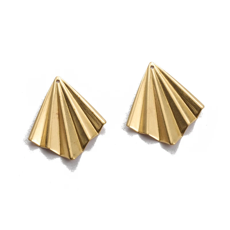 10pcs Raw Brass Leaf Charms Pendant For DIY Earrings