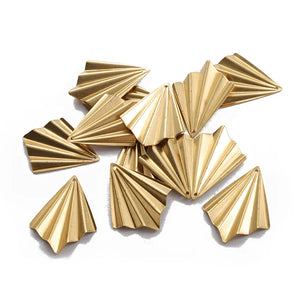 10pcs Raw Brass Leaf Charms Pendant For DIY Earrings