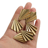 10pcs Raw Brass Leaf Charms Pendant For DIY Earrings