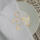 10pcs Raw Brass Moon Crescent Pendant Double Horn Charm For Jewelry Making