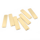 10pcs Raw Brass Rectangle Bar Pendant Charms for DIY Bracelet Necklace