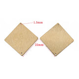10pcs Raw Brass Square Stamping Blanks Charms For DIY Jewelry