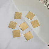 10pcs Raw Brass Square Stamping Blanks Charms For DIY Jewelry