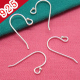 10pcs 925 Sterling Silver 9x11mm Earring Ear Hook Accessories