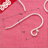10pcs 925 Sterling Silver 9x11mm Earring Ear Hook Accessories