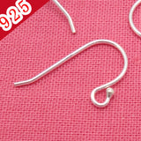 10pcs 925 Sterling Silver 9x11mm Earring Ear Hook Accessories