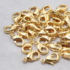 10pcs Real Plated Lobster Clasp 10/12MM DIY Bracelet Necklace Craft