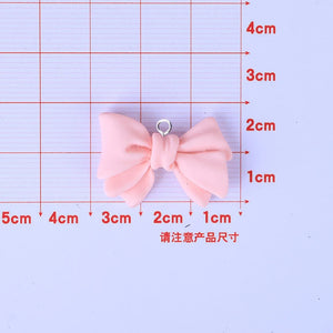 10pcs Resin Bowknot Charms Pendant DIY Jewelry Making C484