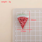 10pcs Resin Watermelon Charms Summer Fruit Pendants for DIY Earrings Necklace