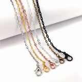 10pcs/lot Flat Cable Link Necklace Chain 2x3mm Rhodium Bronze DIY Jewelry Making
