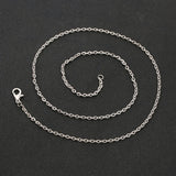 10pcs/lot Flat Cable Link Necklace Chain 2x3mm Rhodium Bronze DIY Jewelry Making