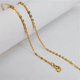10pcs/lot Flat Cable Link Necklace Chain 2x3mm Rhodium Bronze DIY Jewelry Making