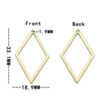 10pcs Alloy Rhombus Bezel Charms for Jewelry Making