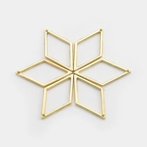 10pcs Alloy Rhombus Bezel Charms for Jewelry Making