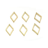 10pcs Alloy Rhombus Bezel Charms for Jewelry Making