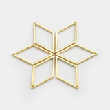 10pcs Alloy Rhombus Bezel Charms for Jewelry Making