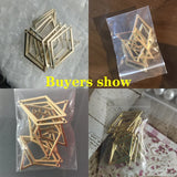 10pcs Alloy Rhombus Bezel Charms for Jewelry Making