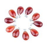 10pcs Rock Quartz Water Drop Pendulums Clear Crystal Chakra Healing Beads
